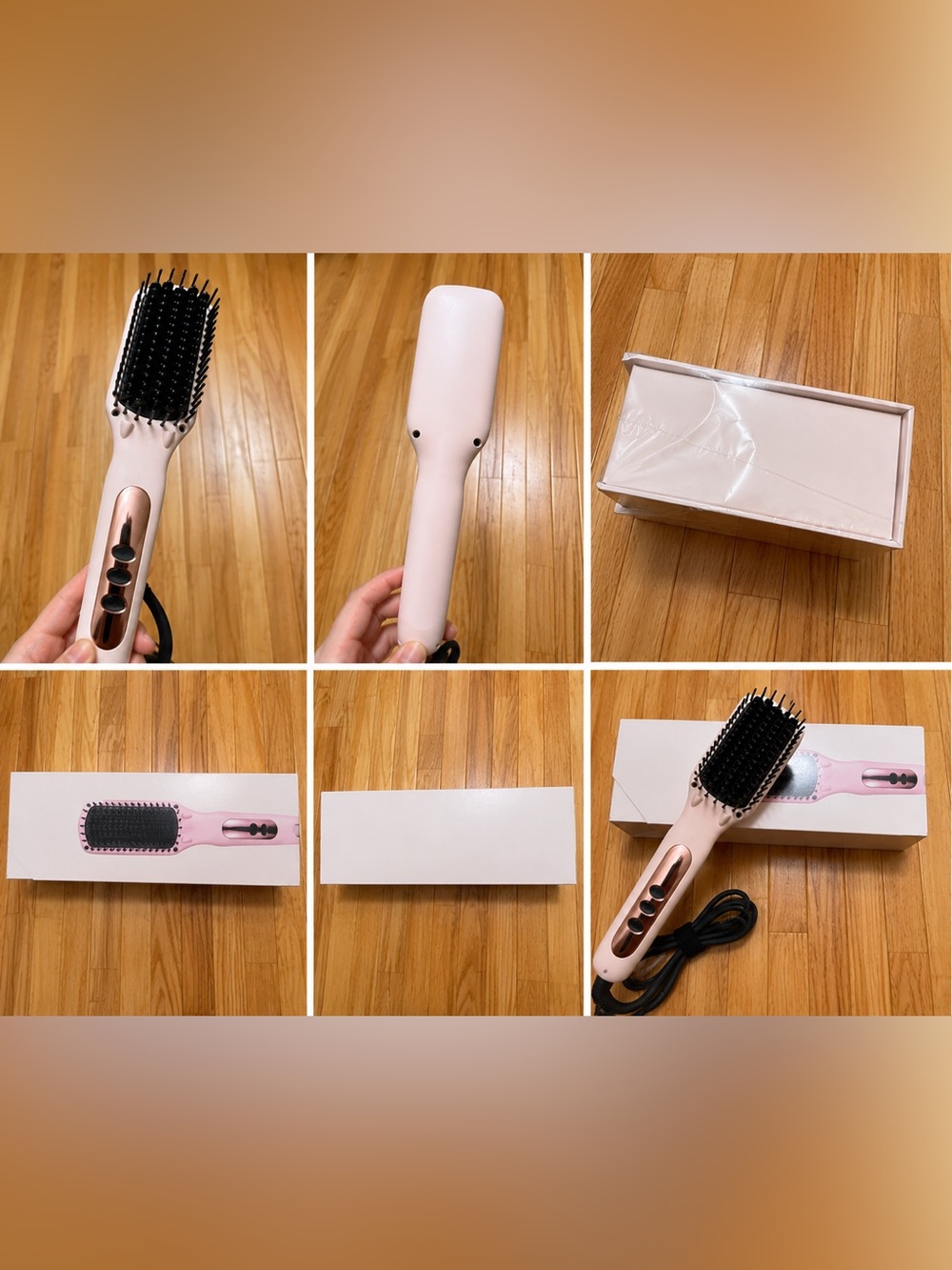 L’ange Le Vite Ceramic Straightening Brush – Blush – NEW SEALED